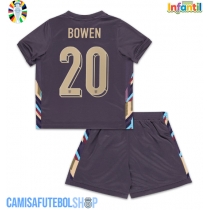 Camisa de time de futebol Inglaterra Jarrod Bowen #20 Replicas 2º Equipamento Infantil Europeu 2024 Manga Curta (+ Calças curtas)